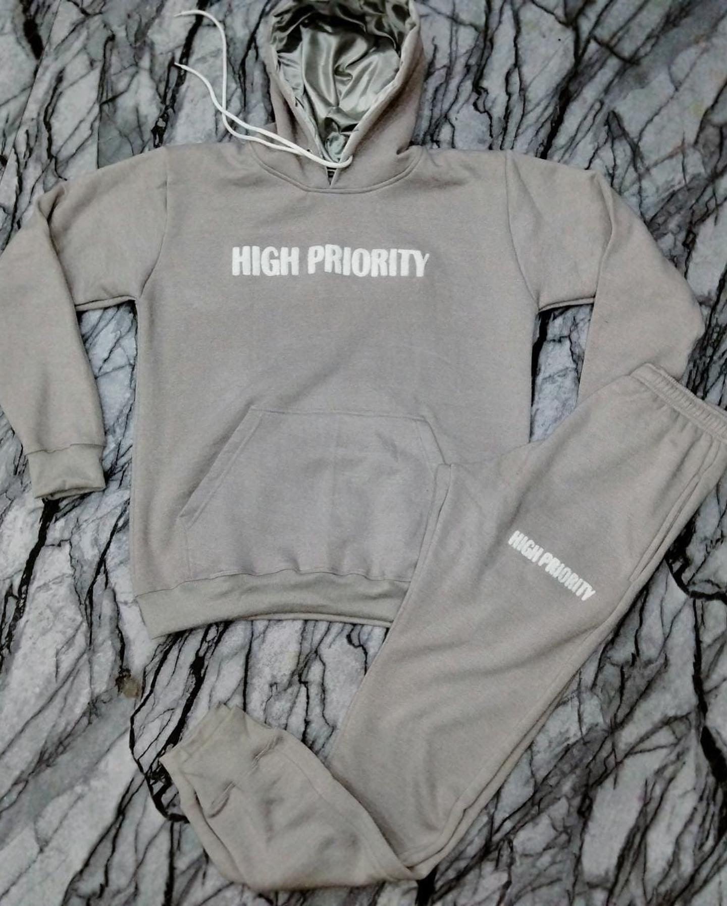 "In The Clouds" - Satin Hooded Sweatshirt Only
