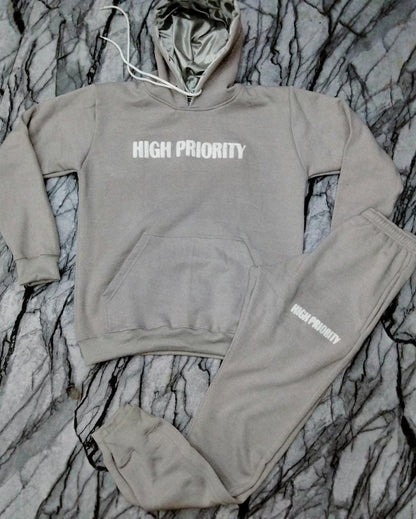 "In The Clouds" - Satin Hooded Sweatshirt Only