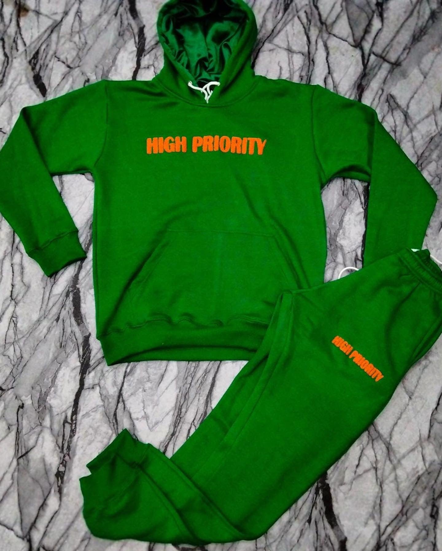 "In The Clouds" - Satin Hooded Sweatshirt Only